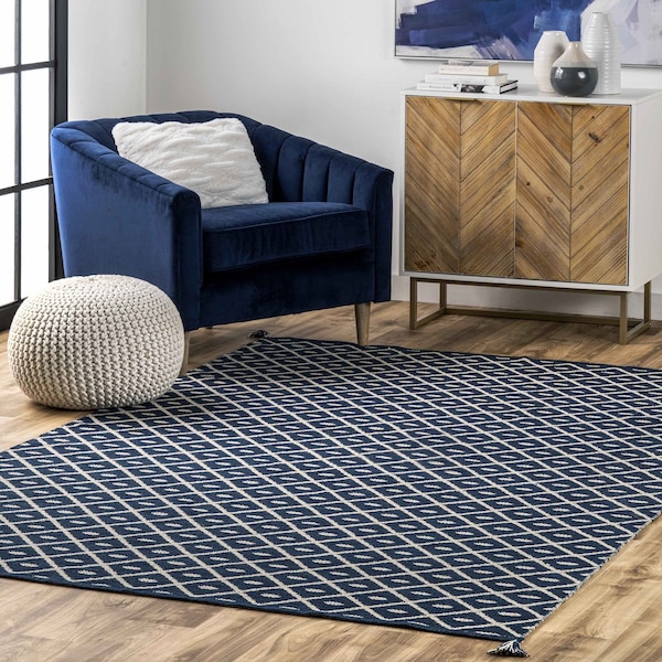 Nuloom Quinn Flatweave Corner Tassel Area Rug 4ft x 6ft NEIG03A-406 - main